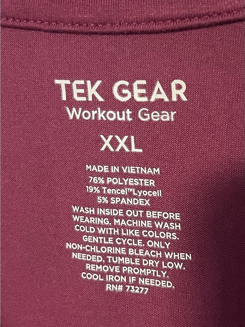 tek gear plum workout tee - Picture 2 of 2